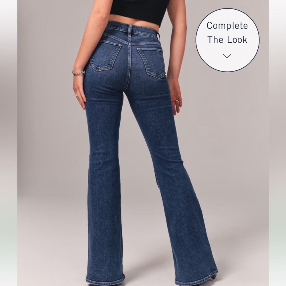 Abercrombie ultra high rise stretch flare jean